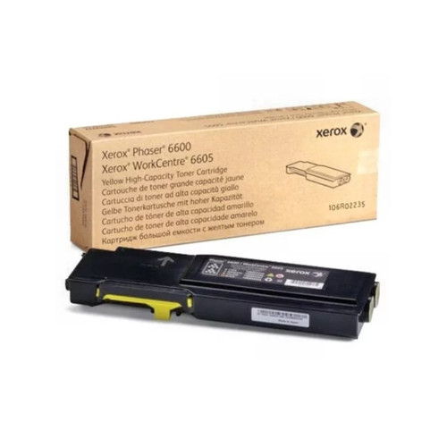 Тонер-картридж повышенной емкости, Xerox, 106R02235 (жёлтый), Для Xerox Phaser 6600N, WorkCentre 6605, 6 000 страниц (А4)