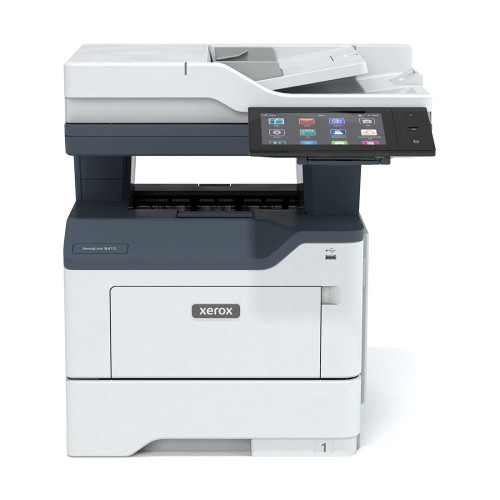 Монохромное МФУ, Xerox, VersaLink B415DN, B415V_DN, Лазерное, А4, 47 стр./мин., Подача 650 листов, Двусторонний автоподатчик документов, до 98 изобр./мин., Сенсорный дисплей 7", 1.2 ГГц CPU, 2 ГБ RAM, 32 ГБ eMMC, USB 2.0, Ethernet 10/100/1000, NFC, Fax
