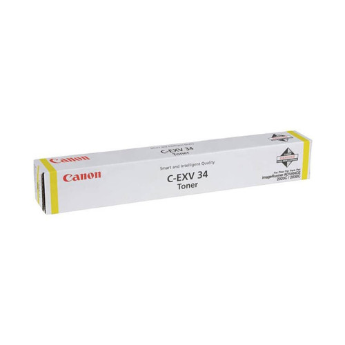 Тонер-картридж, Canon, C-EXV 34 Yellow, 3785B002, для imageRUNNER ADVANCE C2020i/C2020L/C2025i/C2030i/C2030L, 19 000 стр. (А4)