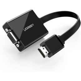 Конвертер UGREEN MM103 HDMI to VGA, 25cm , 40248, Black