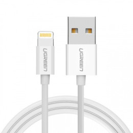 Кабель Ugreen US155 Lightning To USB 2.0 A Male Cable/White 2M, 20730