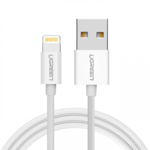 Кабель Ugreen US155 Lightning To USB 2.0 A Male Cable/White 2M, 20730