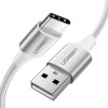 Кабель UGREEN US288 USB-A 2.0 to USB-C Cable Nickel Plating Aluminum Braid 1.5m (White)