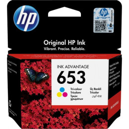 Оригинальный струйный картридж HP 653 Ink Advantage, трехцветный (3YM74AE)