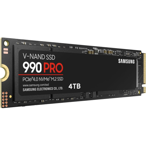 Твердотельный накопитель 4000Gb SSD Samsung 990 PRO M.2 PCIe 4.0 R7450Mb/s W6900MB/s MZ-V9P4T0BW