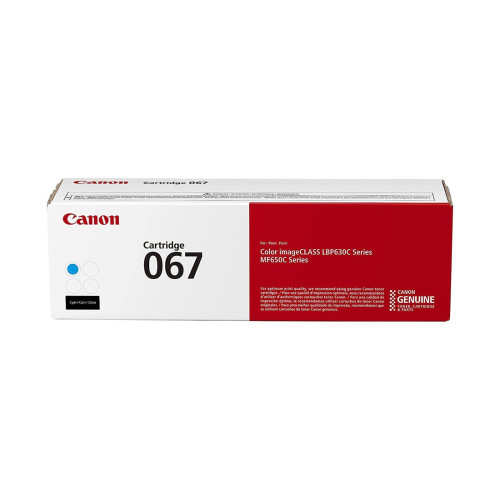 Картридж, Canon, CARTRIDGE 067 Cyan, 5101C002AA, для i-SENSYS LBP632Cdw/LBP633Cdw, MF652Cw/MF653Cdw/MF654Cdw/MF656Cdw, 1 250 стр. (А4)
