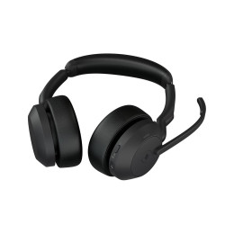 Гарнитура, Jabra, 25599-999-899, Jabra Evolve2 55, Link380с MS Stereo, Беспроводная, Bluetooth 5.2, защита органов слуха : Jabra SafeTone™ 2.0, PeakStop 105, -5°C to + 45°C, Спящий режим