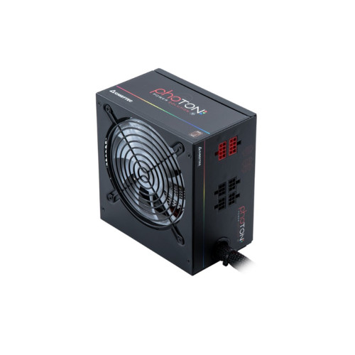 Блок питания, Chieftec, Photon CTG-750C-RGB, 750W, ATX, APFC, Semi Modular, 20+4pin, 4+4pin, 6*Sata, 4*Molex, 4*PCIe 6+2-pin, Вентилятор 12см RGB, Черный