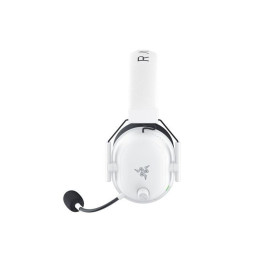 Гарнитура, Razer, BlackShark V2 HyperSpeed - White Edition, RZ04-04960200-R3M1, Игровая гарнитура, THX Spatial Audio, 12 - 28000 Гц, 60дБ, 32 Ом, 50 мм, Беспроводные, Белый