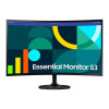 Изогнутый Монитор 27" SAMSUNG Essential S3 LS27D364GAIXCI, VA , R1800, 1920x1080 FHD, 100Hz, 4мс, 250кд/м2, 3000:1, 1xHDMI, 1xDSub Черный