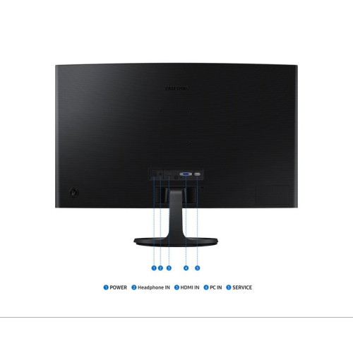 Изогнутый Монитор 27" SAMSUNG Essential S3 LS27D364GAIXCI, VA , R1800, 1920x1080 FHD, 100Hz, 4мс, 250кд/м2, 3000:1, 1xHDMI, 1xDSub Черный