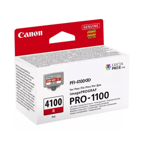Чернильный картридж, Canon, PFI-4100 Red, 6785C001AA, для imagePROGRAF PRO-1100, 80 мл