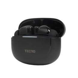 Беспроводные наушники, TECNO, Buds 4 Air, BD04 Air, 20 Гц - 20000 Гц, вес 29 г, 35 мАч (один наушник), 320 мАч (кейс), Bluetooth 5.4, Type-C, (Black) Черный
