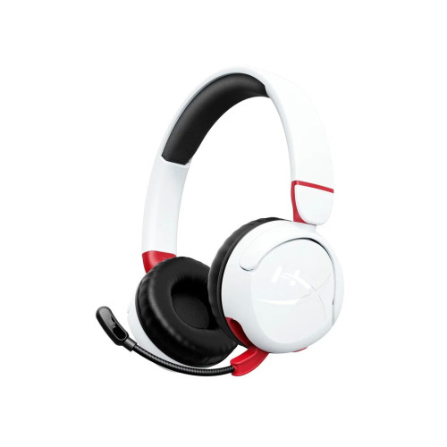 Гарнитура, HyperX, 7G8F2AA, Cloud Mini - Wireless (White), Микрофон съёмный гибкий, Динамики 30 мм, 114 Ом, 20-20000 гц, Блок управления звуком USB удлинитель, Беспроводные, Белый