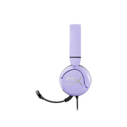Гарнитура, HyperX, 7G8F5AA, Cloud Mini (Lavender), Микрофон съёмный гибкий, Динамики 30 мм, 114 Ом, 20-20000 гц, Блок управления звуком USB удлинитель, Сиреневый