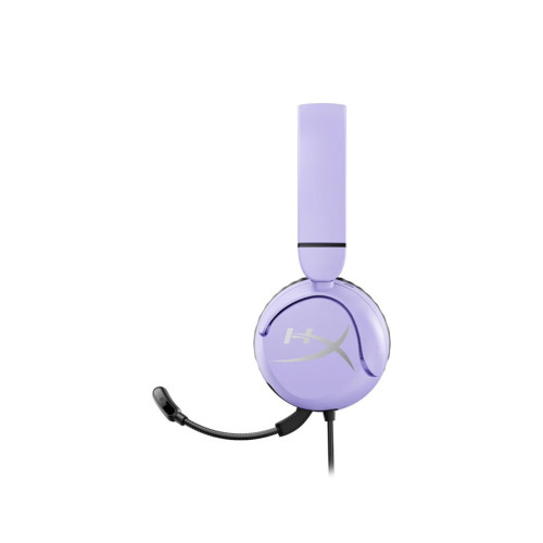 Гарнитура, HyperX, 7G8F5AA, Cloud Mini (Lavender), Микрофон съёмный гибкий, Динамики 30 мм, 114 Ом, 20-20000 гц, Блок управления звуком USB удлинитель, Сиреневый