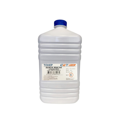 Тонер, CET, CET111040630, Синий, CE08-C (CPT), Для картриджей XEROX AltaLink C8045/8030/8035, Color C60/70, 630г/бут, Япония.