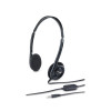 Гарнитура, Genius, HS-200C, SINGLE, Тип крепления: Дуговые, Подключение 3,5 MiniJack, Длина кабеля 1,8 м, Чёрный