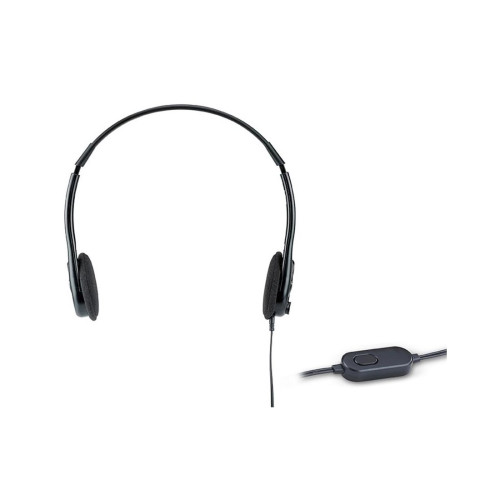 Гарнитура, Genius, HS-200C, SINGLE, Тип крепления: Дуговые, Подключение 3,5 MiniJack, Длина кабеля 1,8 м, Чёрный