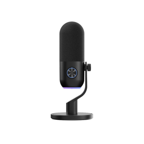 Микрофон, Streamplify, MIC MINI-48-RGB-ST-BK, Тип сенсора: Конденсаторный 16 мм (диаметр), Кардиоидный (направленный), USB 2.0, USB 3.0, 3,5 мм Jack, RGB, Кронштейн, Черный
