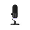 Микрофон, Streamplify, MIC MINI-48-RGB-ST-BK, Тип сенсора: Конденсаторный 16 мм (диаметр), Кардиоидный (направленный), USB 2.0, USB 3.0, 3,5 мм Jack, RGB, Кронштейн, Черный