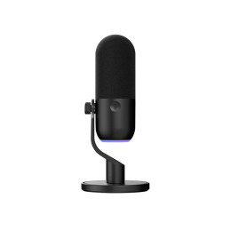 Микрофон, Streamplify, MIC MINI-48-RGB-ST-BK, Тип сенсора: Конденсаторный 16 мм (диаметр), Кардиоидный (направленный), USB 2.0, USB 3.0, 3,5 мм Jack, RGB, Кронштейн, Черный