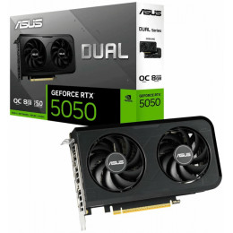 Видеокарта ASUS DUAL-RTX5050-O8G, RTX5050, 8Gb GDDR6, 128bit, 2560 CUDA Core, DP, HDMI, BOX