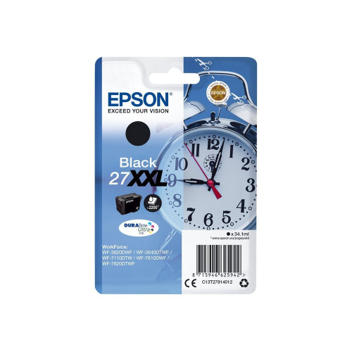 Картридж с черными чернилами Epson DURABrite Ultra экстраповышенной XXL емкости (2200 стр.), C13T27914022