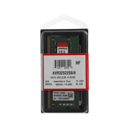 Модуль памяти для ноутбука, Kingston, KVR32S22S8/8WP, DDR4, 8GB, SO-DIMM <PC4-25600/3200MHz>