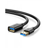 Кабель UGREEN USB 3.0 Extension Male Cable 1m (Black), 10368
