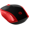 Оптическая беспроводная мышь HP 2HU82AA, 200 Empress Red, 1000 dpi, USB, 2.4 ГГц, красный