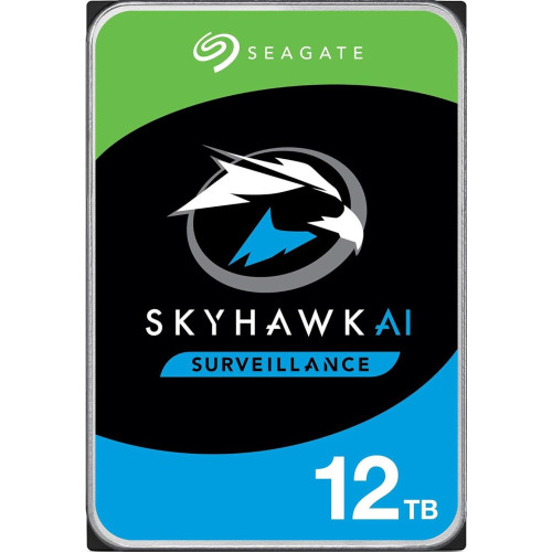 Жесткий диск для видеонаблюдения с искусственным интеллектом 12Tb Seagate SkyHawk AI Survelilance SATA3 3.5" 512Mb 7200rpm ST12000VE003. Поддержка до 64 HD-камер и 32 дополнительных потоков ИИ1. Отсутствие пропущенных кадров благодаря технологии ImagePerf