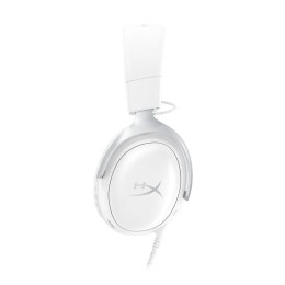 Гарнитура, HyperX, BS7C1AA, Cloud III - Gaming Headset (White), Микрофон съёмный гибкий, Динамики 53 мм, 150 мВт, 15-25000 гц, Блок управления звуком USB удлинитель, Белый