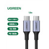 Кабель UGREEN USB-C 100W Alu Case with Braid 1,5m Space Gray 70428
