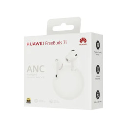 Беспроводные наушники, Huawei, FreeBuds 7i T0025, 20 Гц - 40 КГц, каждый наушник около 5,4 г, 55 мАч (один наушник), 510 мАч (кейс), Bluetooth 5.4, Type-C, Conch-T010, (White) Белый