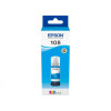 Контейнер с чернилами Epson C13T09C24A 108 EcoTank Cyan 70 ml/ЖЕЛТАЯ НАКЛЕЙКА