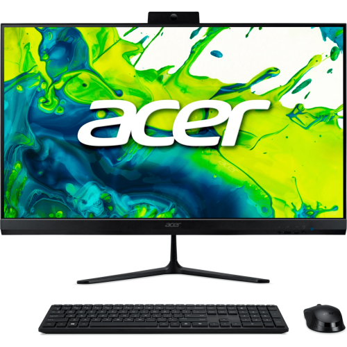 Моноблок Acer Aspire C24B-GMTL (Black ) / Intel Core Ultra 5 115U / 16 ГБ DDR5 / 512 ГБ M.2 NVMe SSD / 23.8" Full HD DLED 120Hz non-touch / Wi-Fi 6 (2×2) + Bluetooth / беспроводные клавиатура и мышь Elite19 / Без ОС