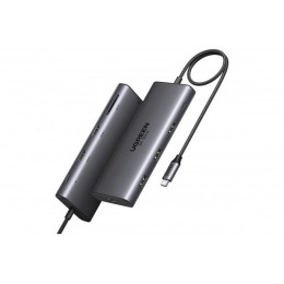 Hub UGREEN CM639 8-in-1 USB-C to 2*HDMI(4K@60Hz)+DP+2C2A+PD(100W 35625