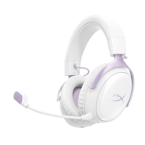 Гарнитура, HyperX, D95DFAA, Cloud III S Wireless, Микрофон съёмный гибкий, Динамики 53 мм, 64 Ом, 20-20000 гц, Беспроводные, Фиолетовый