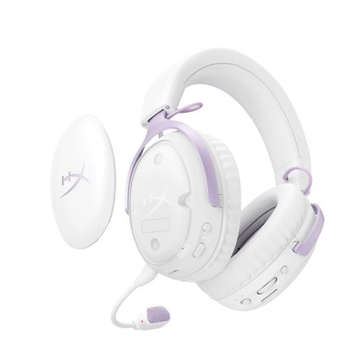 Гарнитура, HyperX, D95DFAA, Cloud III S Wireless, Микрофон съёмный гибкий, Динамики 53 мм, 64 Ом, 20-20000 гц, Беспроводные, Фиолетовый