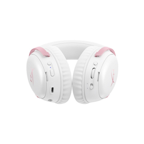 Гарнитура, HyperX, DG0R2AA, Cloud III S Wireless, Микрофон съёмный гибкий, Динамики 53 мм, 64 Ом, 20-20000 гц, Беспроводные, Бело-розовый