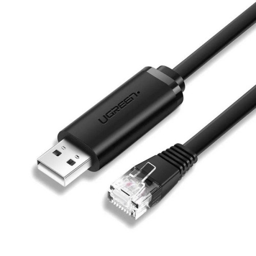 Кабель UGREEN CM204 USB 2.0 to RJ45 Console Cable 3m 60813
