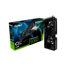 Видеокарта, PALIT, RTX5060 INFINITY 2 OC V1 8GB (4710562245837), (NE75060V19P1-GB2051L), GDDR7, 128bit, 3-DP, HDMI, 262.1*126.3*40.1 мм, Цветная коробка