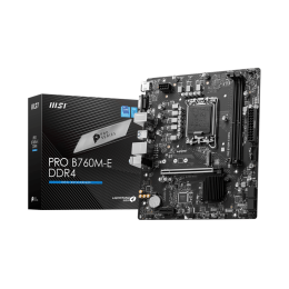 Материнская плата MSI PRO B760M-E DDR4 LGA1700 2xDDR4 4xSATA3 M.2 VGA HDMI mATX