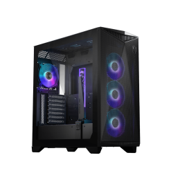 Компьютерный корпус MSI MPG GUNGNIR 300R AIRFLOW E-ATX/ATX/mATX/Mini-ITX, 3xUSB 3.2, 4xFAN ARGB предустановленные c завода (3x120мм спереди и 1x120мм сзади) Черный