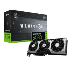 Видеокарта MSI GeForce RTX 5080 16G VENTUS 3X OC, 16G GDDR7, 256bit 1xHDMI 3xDP (G5080-16V3C)