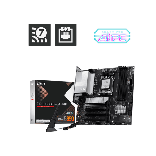 Материнская плата MSI PRO B850M-P WIFI AM5 4xDDR5 4xSATA3 RAID 3xM.2 HDMI DP Type-C mATX