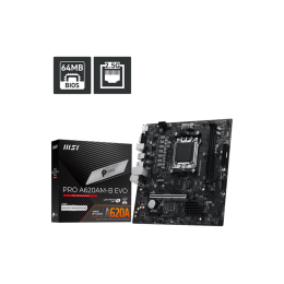 Материнская плата MSI PRO A620AM-B EVO AM5 2xDDR5 4xSATA3 RAID M.2 1xD-Sub 1xHDMI GLAN mATX