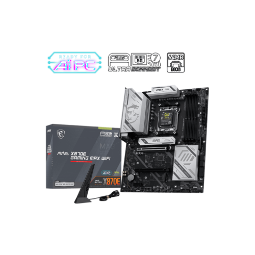 Материнская плата MSI MAG X870E GAMING MAX WIFI AM5 4xDDR5 4xSATA3 RAID 3xM.2 HDMI 2xType-C ATX