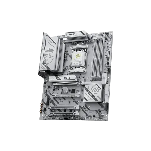 Материнская плата MSI MAG B850 GAMING PLUS MAX WIFI AM5 B850 4xDDR5 4xSATA RAID 3xM.2 1xDP 2xUSBType-C 4xUSB2.0 2xUSBType-A 4xPCI-Ex16 ATX Белая